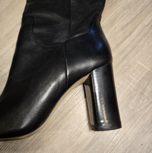 Gibson & Latimer Alexis Leather Block Heel Boots Below Knee Sz 9.5 - Picture 12 of 15
